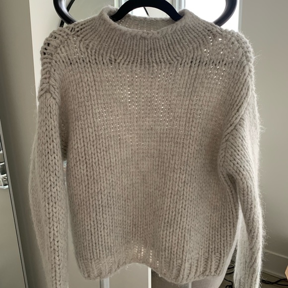 Oversized Chunky Knit Grey Zara Sweater - Picture 2 of 3